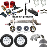 3,500 lb. Electric Brake Dexter® Torflex® Torsion Axle Trailer Kit with Fifteen-inch Wheels and Tires