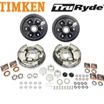 6-5.5" Bolt Circle 3,500 lbs. TruRyde® Trailer Axle Hydraulic Brake Kit With Timken Bearings