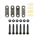 Single Axle Shackle Kit for Double Eye Springs w/Wet Bolts