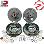 Dexter Pre-Greased Easy Assemble 5 on 4-1/2" Hub and Drum Nev-R-Adjust Electric Brake Kit for 3,500 lbs. Trailer Axle - PGBK545ELEAUTO