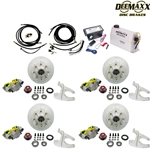 MAXX KIT Electric Over Hydraulic 8,000 lbs. Disc Brake Kit with 5/8" Studs for a Tandem Axle with MAXX Caliper and TruRyde® Bearings - DMK8IM2580