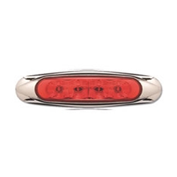 Red Miro-Flex Star Sealed LED Marker/Clearance Light (4 Diodes) - MCL-19RB