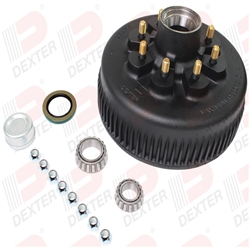 Dexter® 8,000 lbs. Grease Hub and Drum 9/16" Studs with Parts and 90 Degree Cone Nuts - K08-285-94