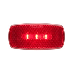 Red Surface Mount LED Marker/Clearance Lights with Reflex w/White Base - MCL32RB