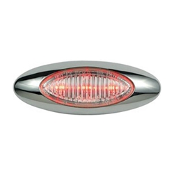 Clear Lens Millennium Series 4” Sealed LED Marker/Clearance Light Red - 00212703BK