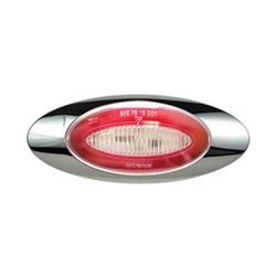 Clear lens Panelite ®  Millennium Series ®  6.5” Sealed  LED Marker/Clearance Light Red - 11212338P