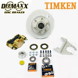 DeeMaxx® Pro 5,200 lbs. Disc Brake Kit for One Wheel with Gold Zinc Caliper - DM52KGOLD-TK